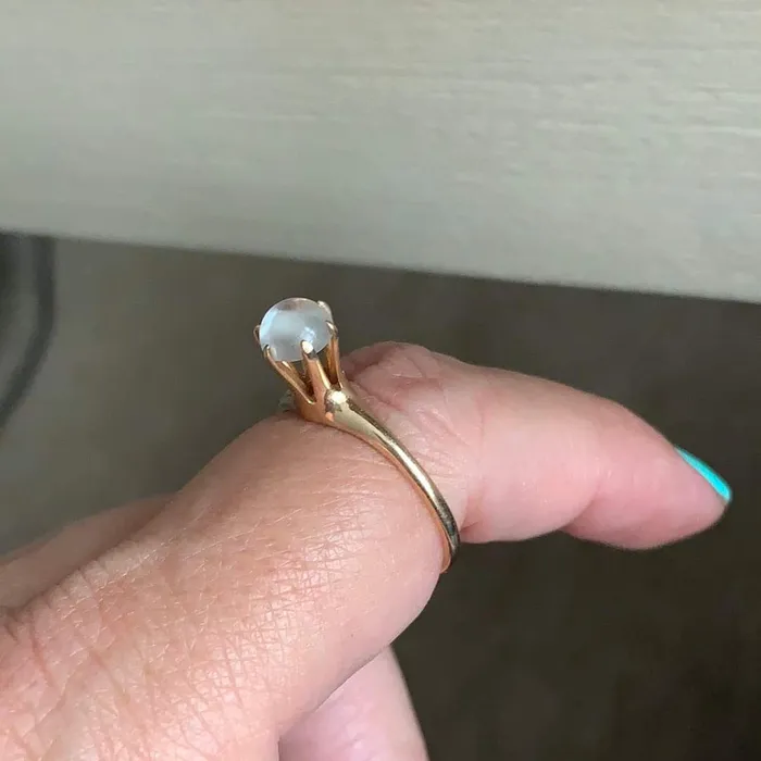 Rings Love Vintage Paris Moonstone Solitaire Ring 14k Gold Antique