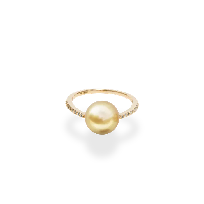 Rings PRMAL Golden Pearl Oval Ring