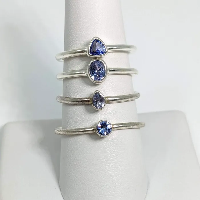 Rings Tanzanite Faceted Sterling Silver Ring Dainty Stackable Style Sizes 3 10 SK6909 Bliss Crystals Rings Tanzanite Faceted Sterling Silver Ring Dainty Stackable Style Sizes 3 10 SK6909 Bliss Crystals