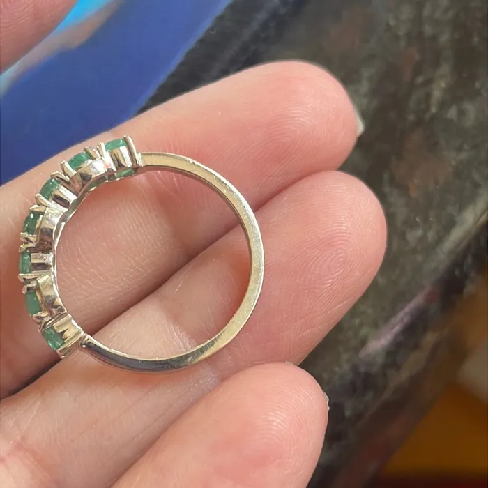 Rings Vintage Paris Jewelry Emerald Eternity Band 9k Gold Vintage