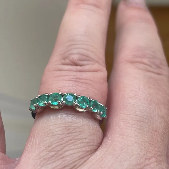 Rings Vintage Paris Jewelry Emerald Eternity Band 9k Gold Vintage
