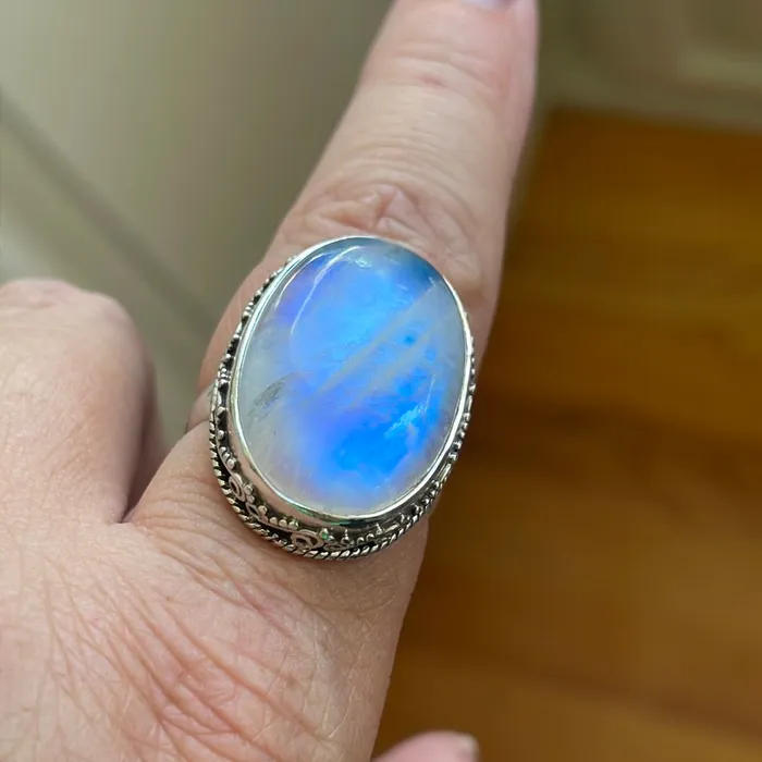 Rings Vintage Paris Jewelry Moonstone Ring Sterling Silver Modern