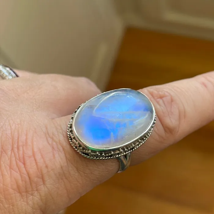 Rings Vintage Paris Jewelry Moonstone Ring Sterling Silver Modern