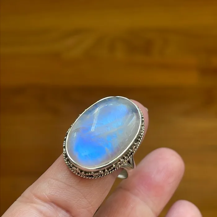 Rings Vintage Paris Jewelry Moonstone Ring Sterling Silver Modern