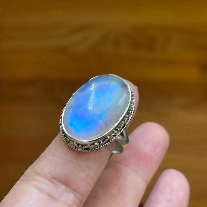Rings Vintage Paris Jewelry Moonstone Ring Sterling Silver Modern
