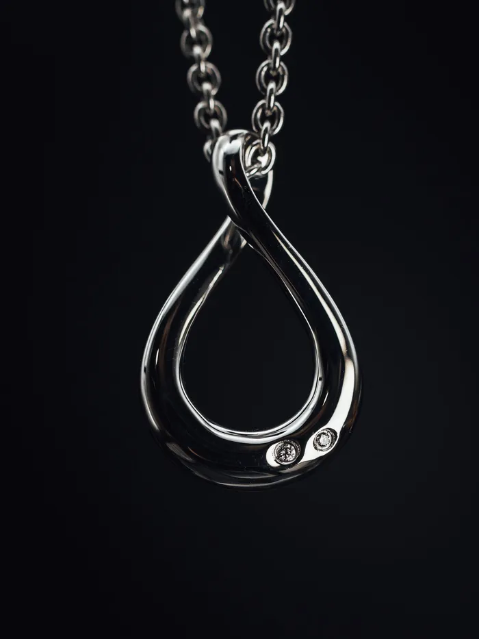 Stuller Necklaces Sterling Silver Infinity Inspired Diamond Pendant