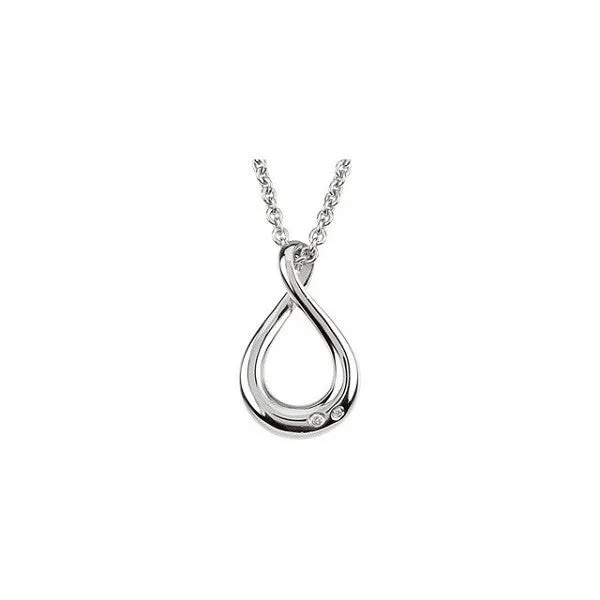 Stuller Necklaces Sterling Silver Infinity Inspired Diamond Pendant