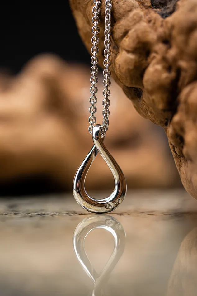 Stuller Necklaces Sterling Silver Infinity Inspired Diamond Pendant