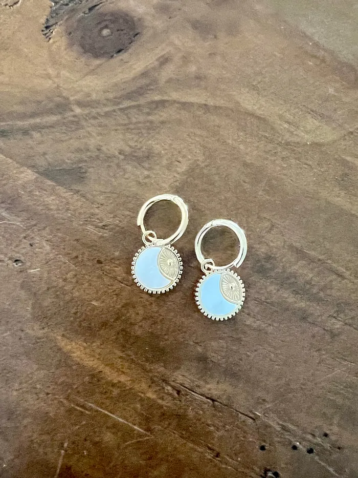 sun shell huggie earrings bubs sass Earrings
