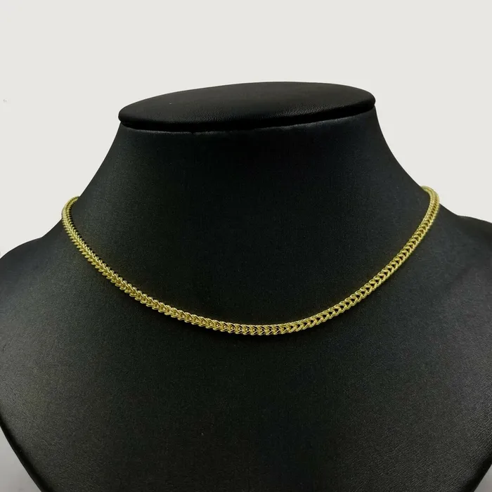 10k Pure Yellow Gold Franco Style Chain Necklace Lobster Clasp 20 25mm Gold and Diamond Necklaces