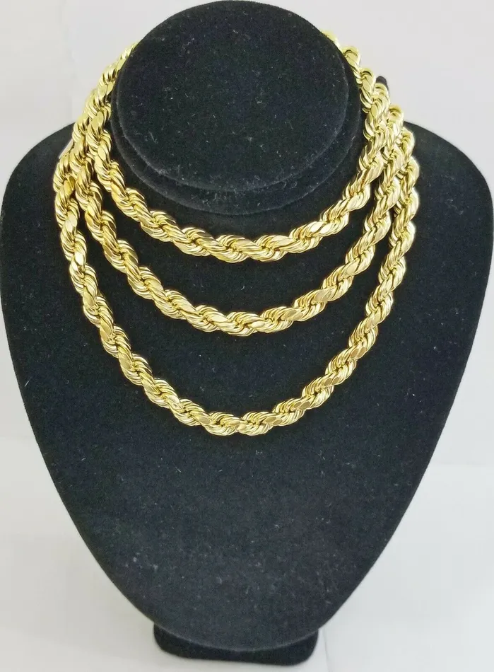 10k REAL Gold Rope Chain 8 mm 28 Yellow gold Necklace Men 10kt diamond cuts globalwatches10 Necklaces 10k REAL Gold Rope Chain 8 mm 28 Yellow gold Necklace Men 10kt diamond cuts globalwatches10 Necklaces