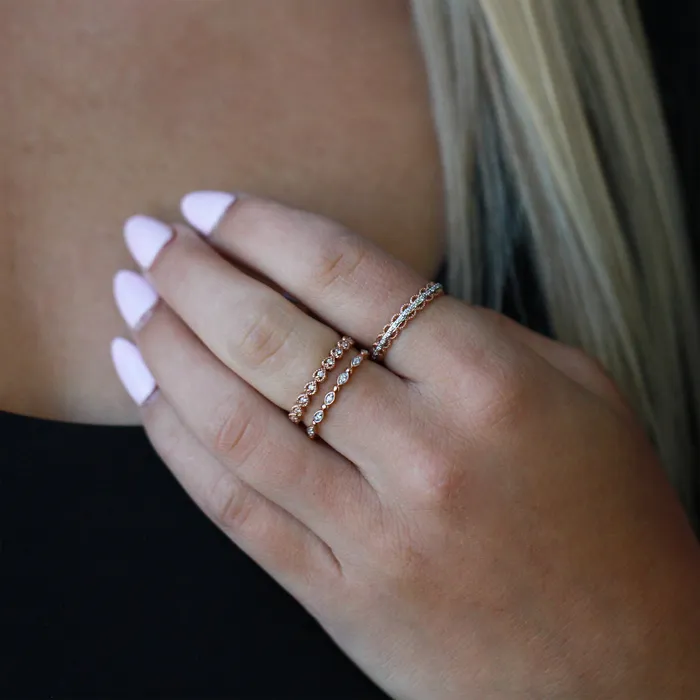 10kt Rose And White Gold Diamond Ring Chi Chi Designs Rings
