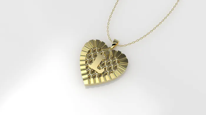 14K Gold Pendant Alphabet Letters JCM DESIGN JEWELRY PreStyled Sets