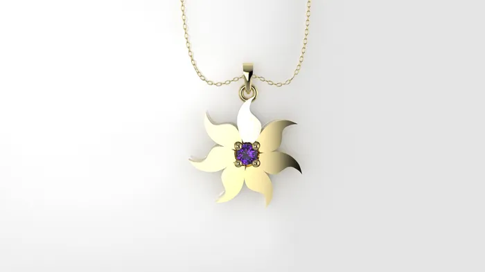 14K Pendant with 1 Amethyst 2mm includes 18 inch Chain 7 point star 4 Prongs JCM DESIGN JEWELRY Necklaces 14K Pendant with 1 Amethyst 2mm includes 18 inch Chain 7 point star 4 Prongs JCM DESIGN JEWELRY Necklaces