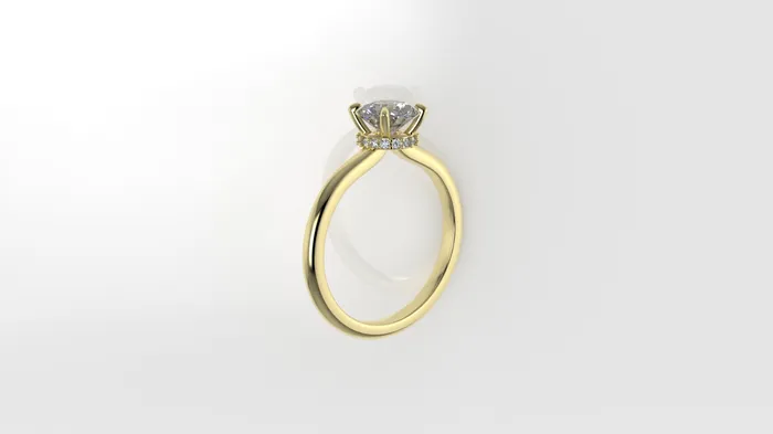 14K Solitaire Ring with 17 DIAMONDS VS1 STT Prong Jcm 21 jewelry Rings