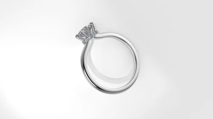 14K Solitaire Ring with 17 DIAMONDS VS1 STT Prong Jcm 21 jewelry Rings
