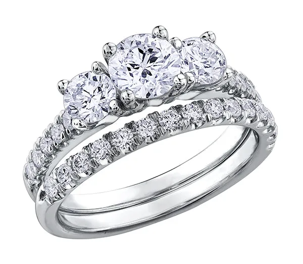 14kt Three Stone 100cttw Diamond Ring Independent Jewellers Rings