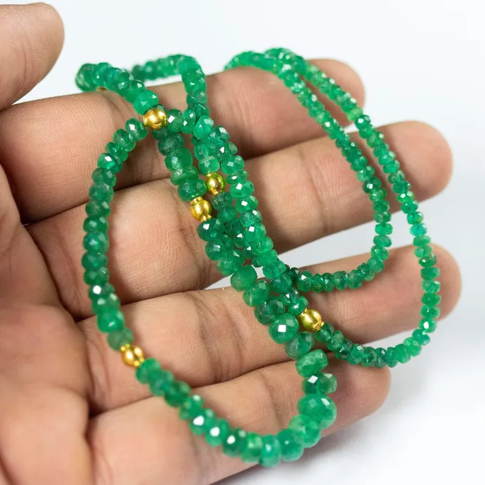 18k Solid Gold Tribal Handmade Lantern Jewelry Spacer Beads 4mm x 45mm 2 strand 10pc Jalvi Co PreStyled Sets