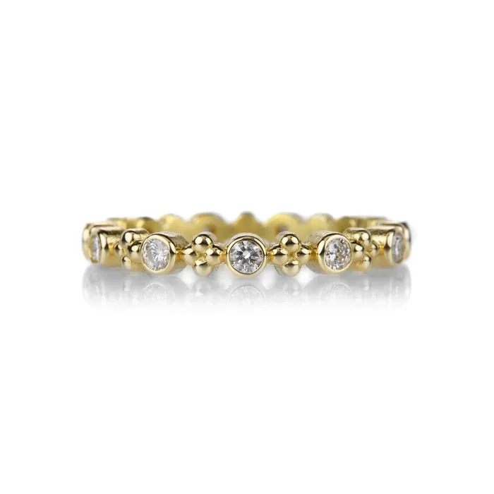 18K Yellow Gold Quad Ring with Diamonds Barbara Heinrich Rings