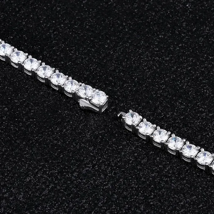 4mm Tennis Bracelet in 925 Sterling Silver Bling Proud Bracelets