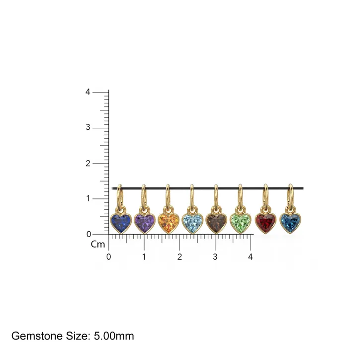 5mm Heart Diamond Charm Pendant 18k Solid Gold Pendant Heart Diamond Bezel Charm Pendant Garnet Peridot Amethyst Citrine Blue Topaz Jalvi Co Necklaces