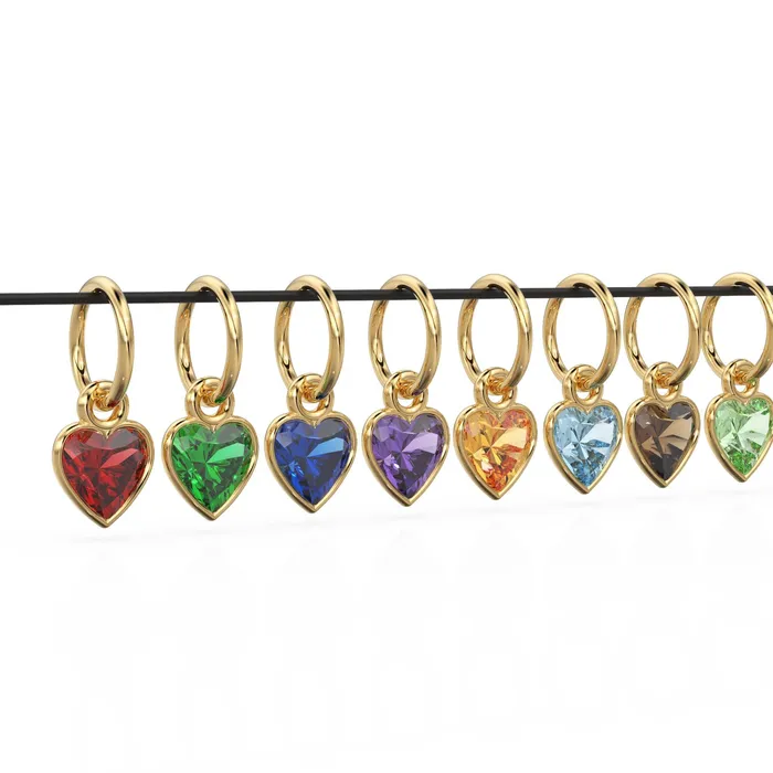 5mm Heart Diamond Charm Pendant 18k Solid Gold Pendant Heart Diamond Bezel Charm Pendant Garnet Peridot Amethyst Citrine Blue Topaz Jalvi Co Necklaces