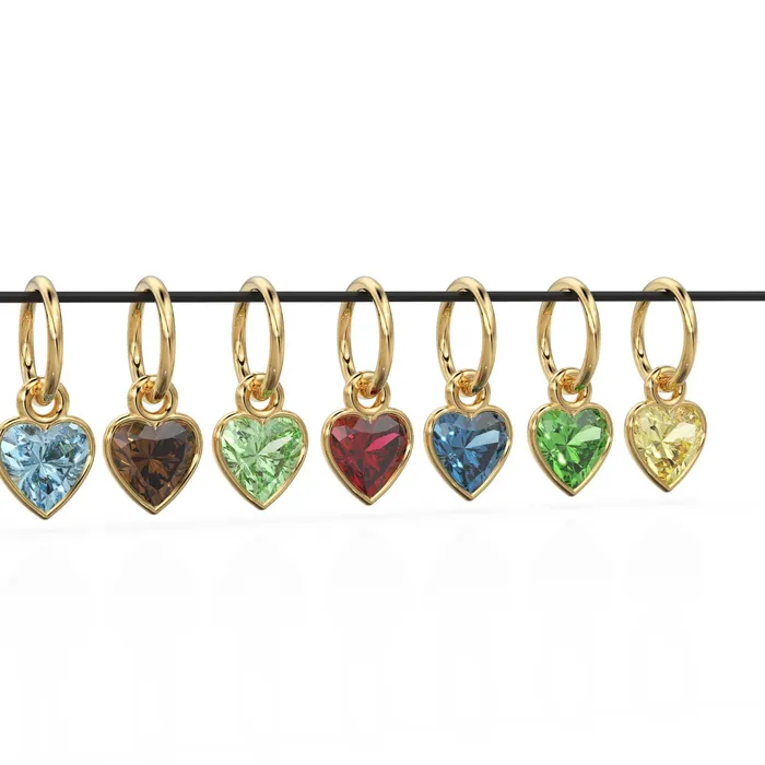 5mm Heart Diamond Charm Pendant 18k Solid Gold Pendant Heart Diamond Bezel Charm Pendant Garnet Peridot Amethyst Citrine Blue Topaz Jalvi Co Necklaces