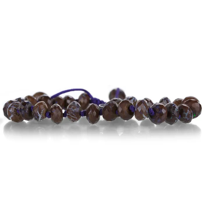 8mm Faceted Boulder Opal Macrame Bracelet Joseph Brooks Bracelets