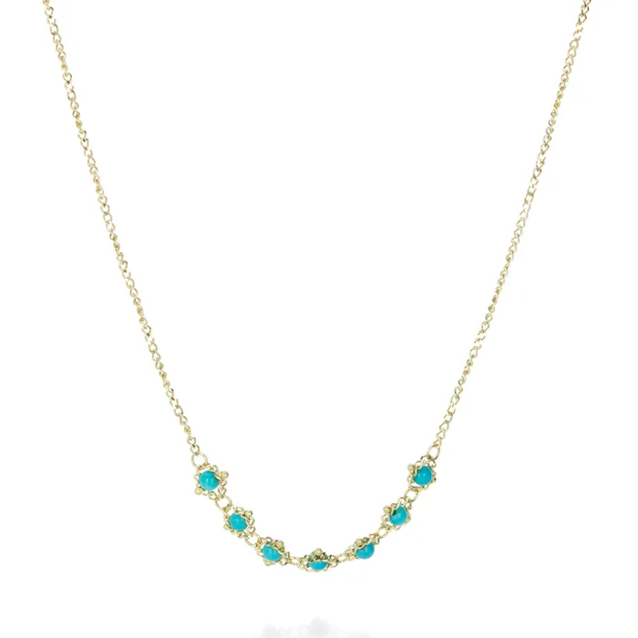 Amali Necklaces Turquoise Petite Textile Necklace