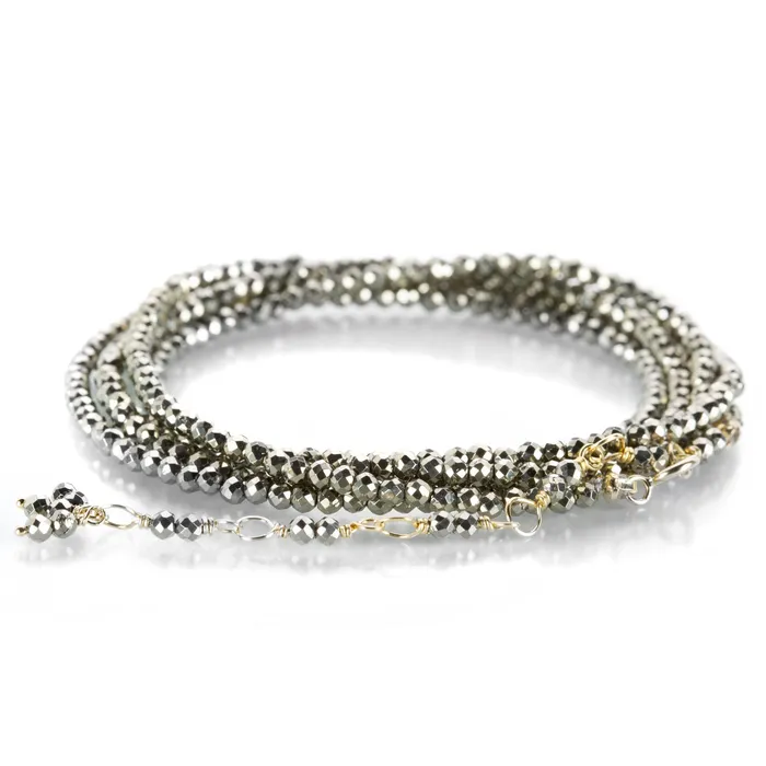 Anne Sportun Pyrite Bead Wrap Bracelet 34 Bracelets