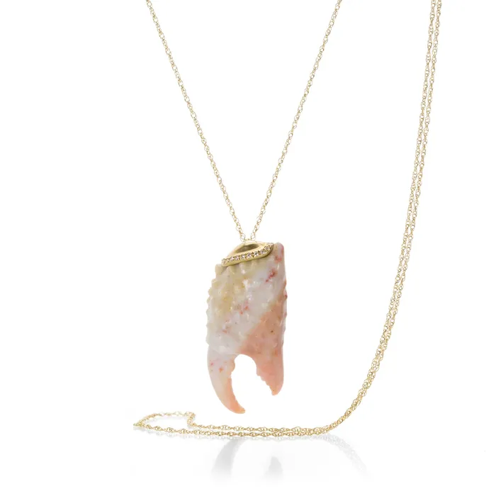 Annette Ferdinandsen Agate Crab Claw Pendant Necklace Necklaces