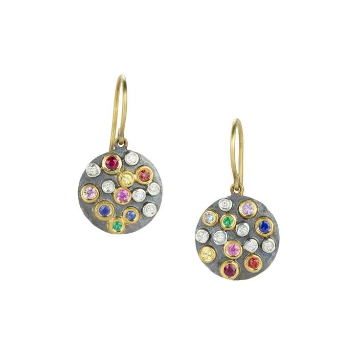 Annie Fensterstock Earrings Oxidized Cornucopia Earrings