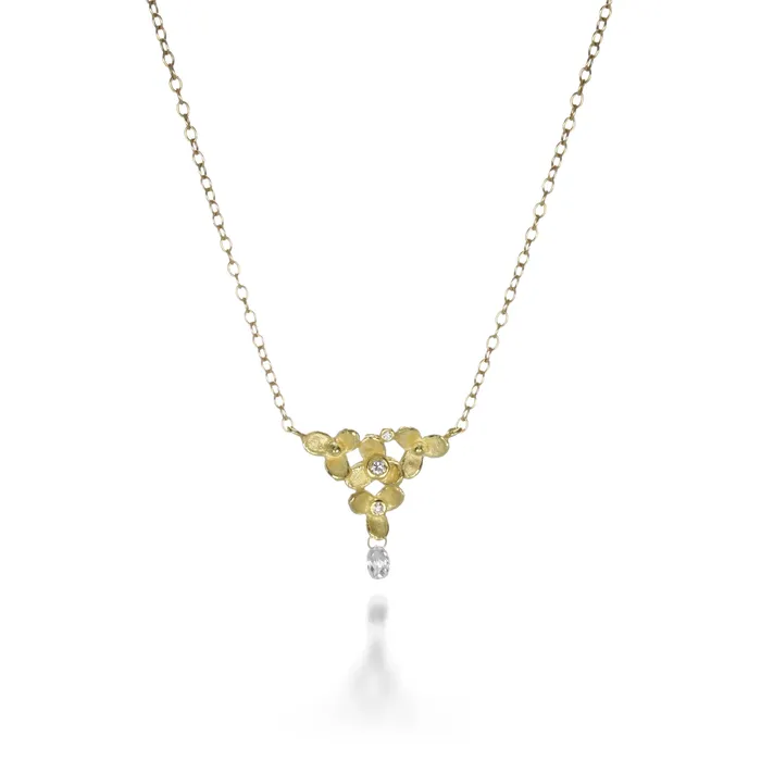 Barbara Heinrich Diamond Trillium Blossom Necklace Necklaces
