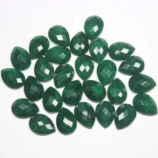 Beads Supplies USA Earrings Natural Dyed Green Emerald Faceted Pear Drop Beads 18x13mm 6pc Beads Supplies USA Earrings Natural Dyed Green Emerald Faceted Pear Drop Beads 18x13mm 6pc
