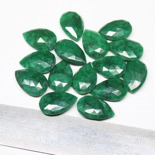 Beads Supplies USA Earrings Natural Dyed Green Emerald Faceted Pear Drop Beads 21x14mm 4pc Beads Supplies USA Earrings Natural Dyed Green Emerald Faceted Pear Drop Beads 21x14mm 4pc