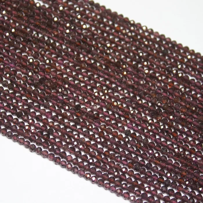 Beads Supplies USA Rings 13 Full Strand Red Garnet Faceted Round Cut Shape Gemstone Beads Quartz Beads 240mm