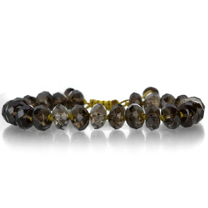Bracelets 10mm Smoky Quartz Rondelle Bracelet Joseph Brooks