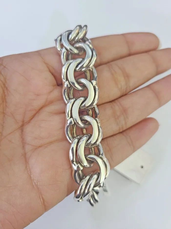 Bracelets Gold and Diamond 10k Chino Link ID Bracelet White Gold 16mm 9 Inches Solid For Mens 10kt Real