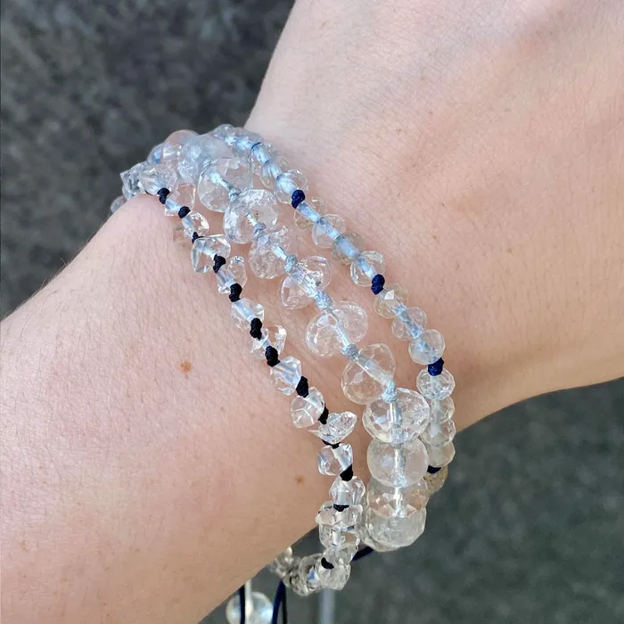 Bracelets Joseph Brooks Faceted 5mm White Topaz Bracelet
