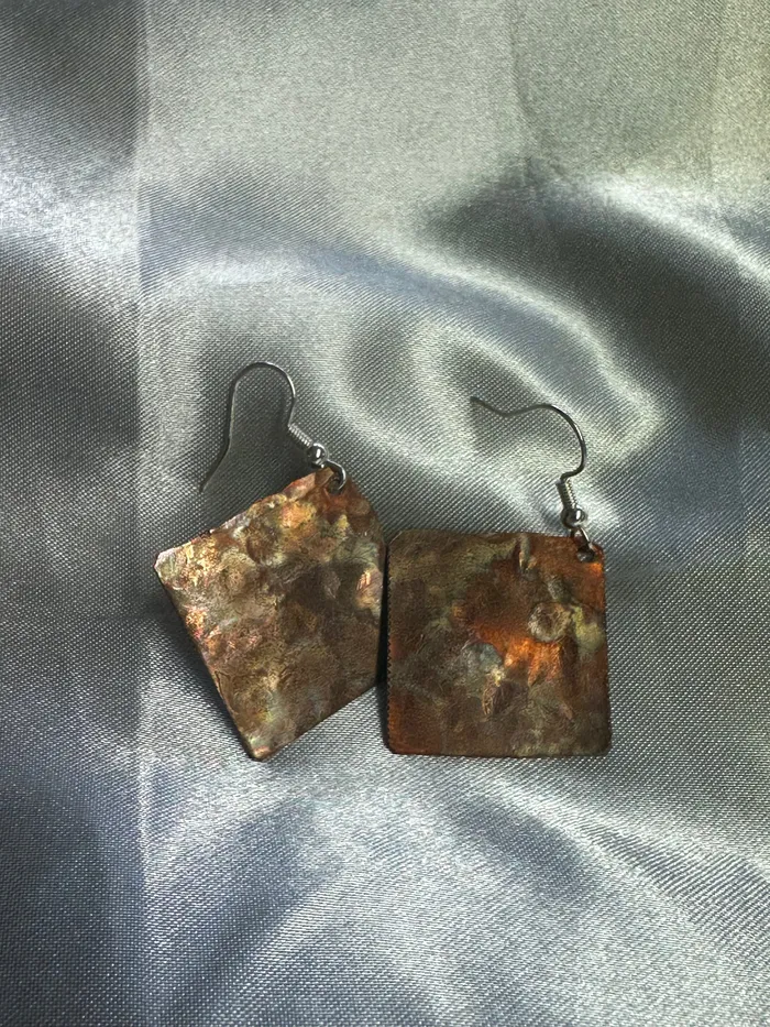 Copper Earrings Chris Crosbys Purple Coyote Earrings