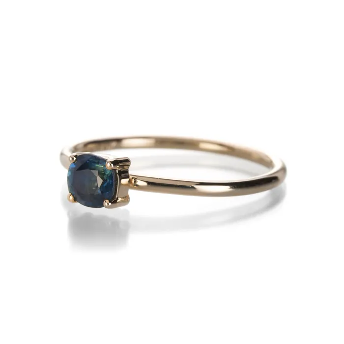 Cushion Blue Sapphire Ring Nicole Landaw Rings