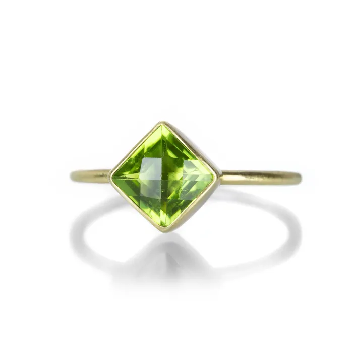 Cushion Peridot Ring Gabriella Kiss Rings
