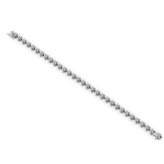 Designer Tennis Bracelet Diamond 14k Solid White Gold Handmade Tennis Bracelet Designer Bracelet White Gold Bracelet Diamond Bracelet Beads Supplies USA Bracelets