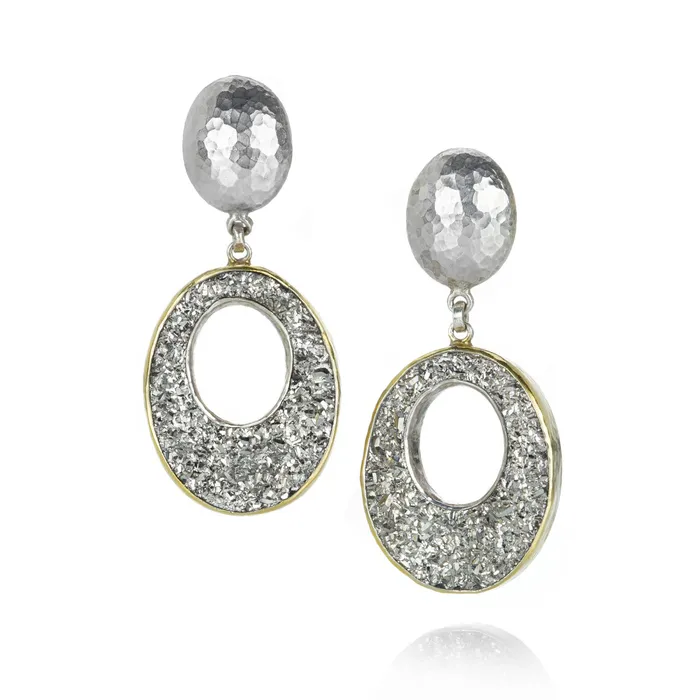 Druzy Quartz Mystere Drop Earrings Gurhan Earrings