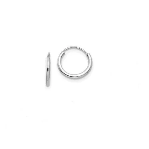 Earrings 10kt White Gold 15mm Sleeper Earrings Independent Jewellers