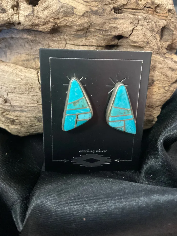Earrings Chris Crosbys Purple Coyote Sonoran Turquoise Earrings