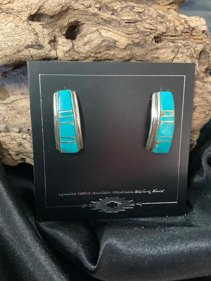 Earrings Chris Crosbys Purple Coyote Sonoran Turquoise Earrings