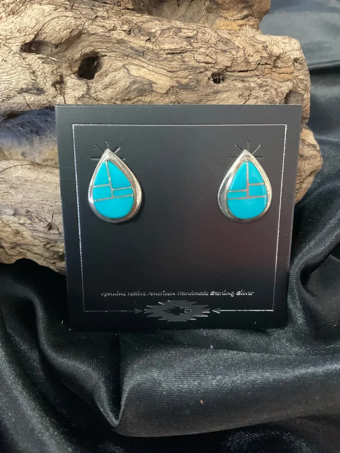 Earrings Chris Crosbys Purple Coyote Sonoran Turquoise Earrings