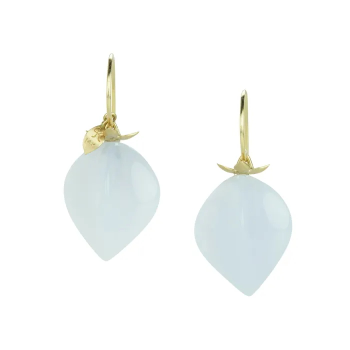 Earrings Gabriella Kiss Blue Chalcedony Chinese Lantern Drop Earrings