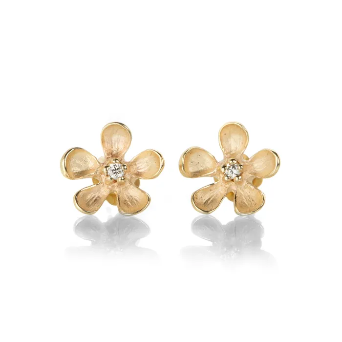 Earrings Nicole Landaw 14k Big Flower Earrings